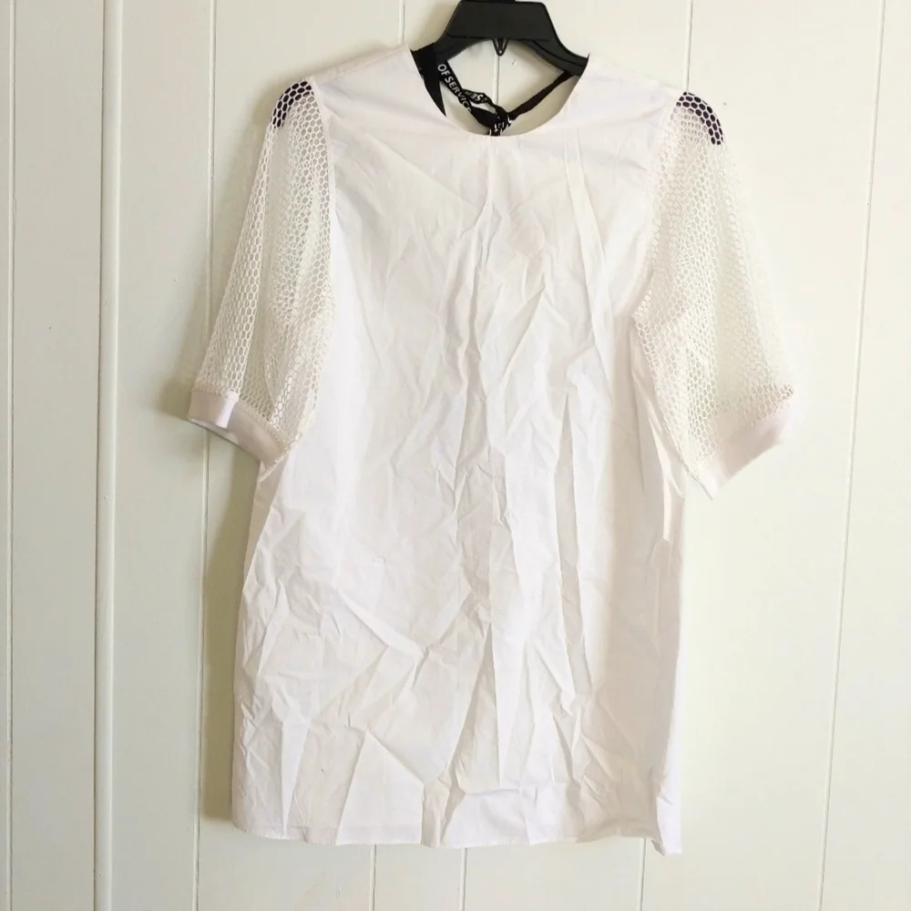 Grey Lab Womens Dress While Shirt Sz Medium NWT